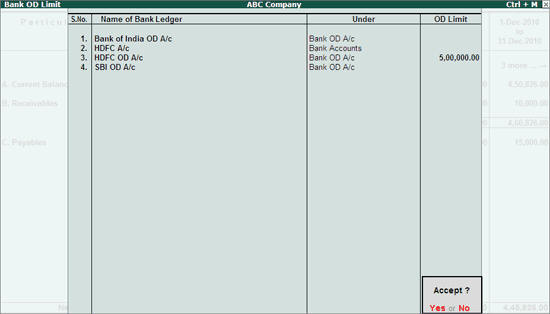 cash flow projection