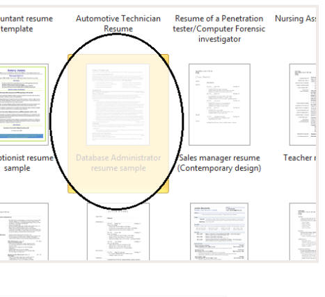 office automaton ms word resume