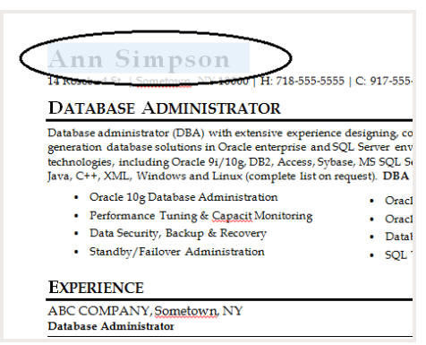 office automation ms word resume